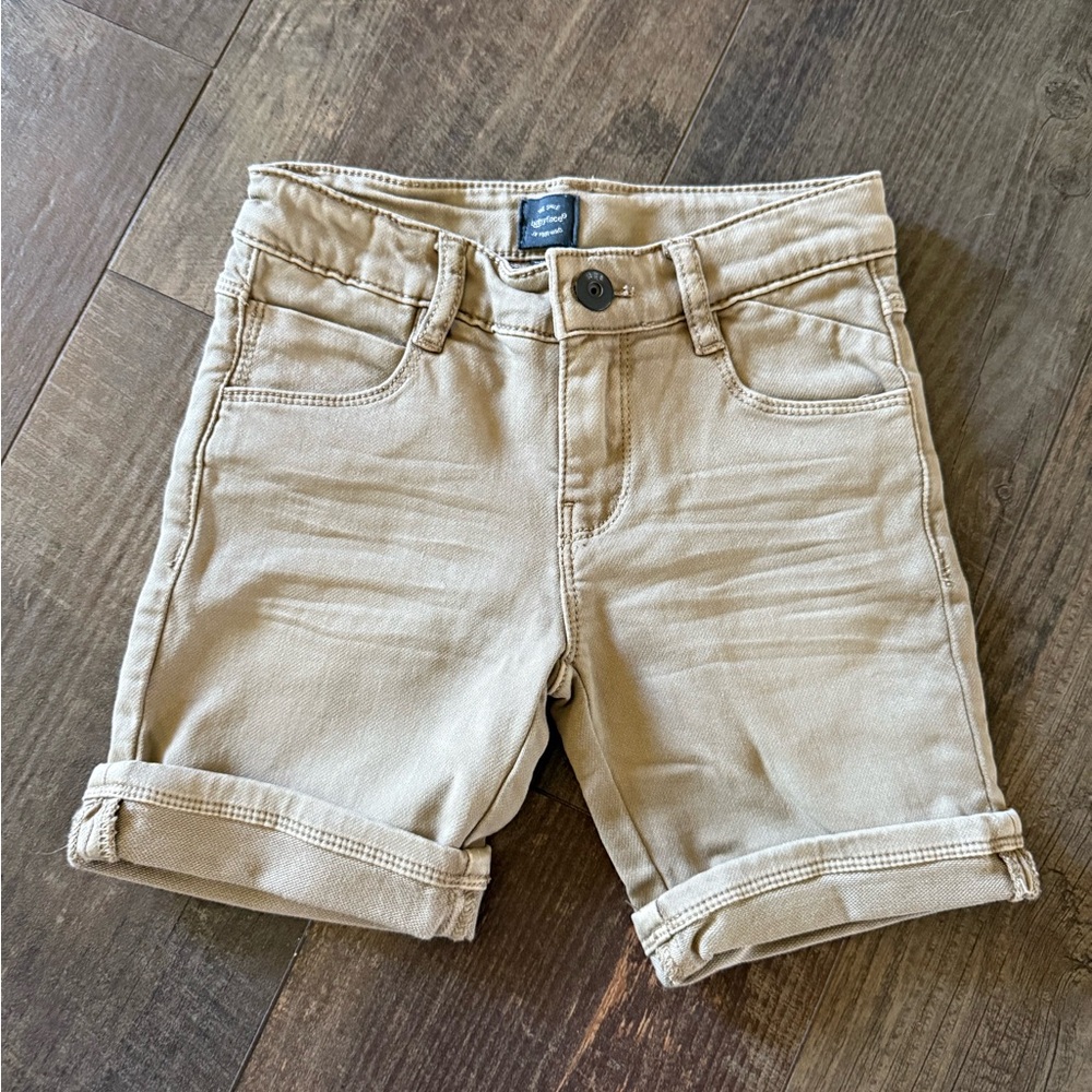 Tan Cuffed Shorts